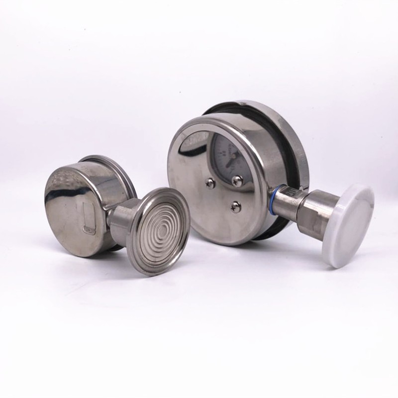 YTP60MC卫生型不锈钢耐震卡盘y隔膜压力表 食品级快装卡箍式50.5m