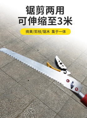 高枝剪园林粗枝果树高空剪枝剪伸缩树枝剪刀加长把摘果修剪树枝锯