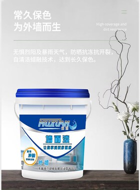 沐萱油漆涂料外墙乳H胶漆10L鲜橙色