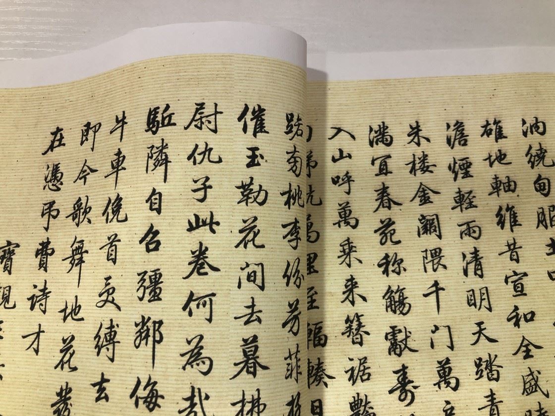 梁诗正行书《骆宾王帝京篇》高清原大复制品毛笔书法练字帖长卷本