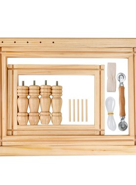 十字绣式法刺绣桌面台绣r外架形绣花工具套装榉木WUS松木方绣绷架