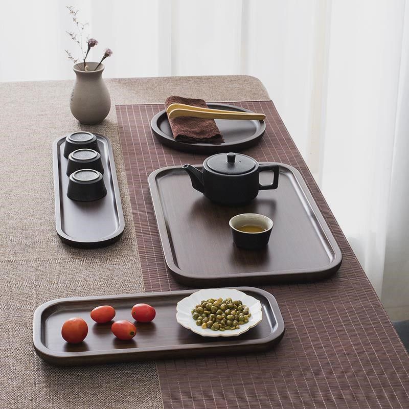 胡桃色全竹托盘展示盘披萨长方形木盘子木K质圆盘茶盘烧烤点心托,餐饮具,餐用托盘,淘宝优惠券,粉丝福利购,淘宝优惠卷