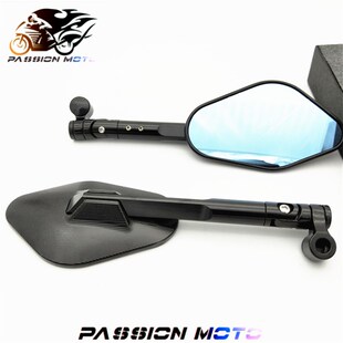 适用TMAX530反光kNMAX155倒车镜FORCE 后视镜XMAX300改装NVX 1555
