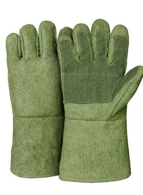 者也ZYE500l度工业铸造冶炼隔热手套耐高温手套绿色+掌托m