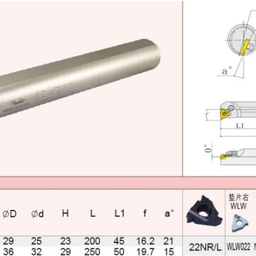 悍狮霸压板式内螺纹刀杆 MNR0025R22E MNR0032S22 配22IR刀片