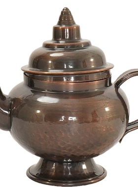藏式工艺家用覆古红铜净水u壶供水壶酥油茶壶茶具摆件装饰双色可