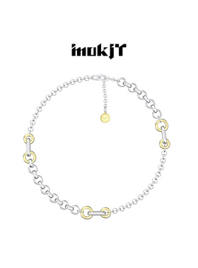 【明星同款】 iMOKJT星轨律动项链金银拼色个性设计简约