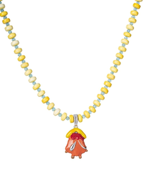 iMOK原音柿橙花项链小众多用挂饰