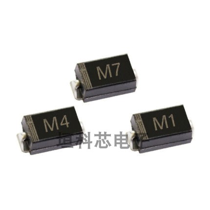 贴片整流二极管 M1 M4 M7 1N4001 1N4004 1N4007 DO-214AC(SMA)