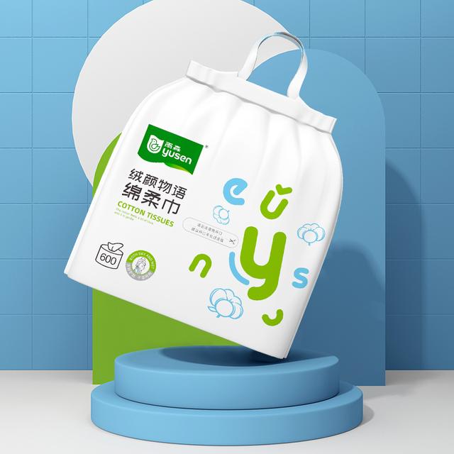 雨森绒颜物语超大绵柔巾洁面巾600g/卷YS003 共3卷