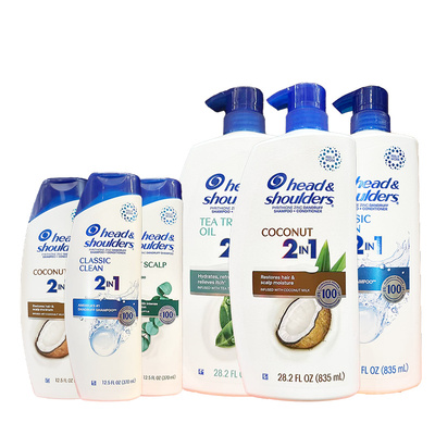 美国HS海飞丝洗发水膏护发素二合一控油去屑止痒茶树椰子油835ml
