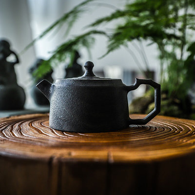 石财记天然冰碛岩石茶壶茶具石头泡大小号茶壶纯手工新中式复古