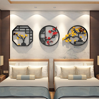 养老院墙面装饰老年公寓疗养活动中心传统文化挂图背景贴纸画布置