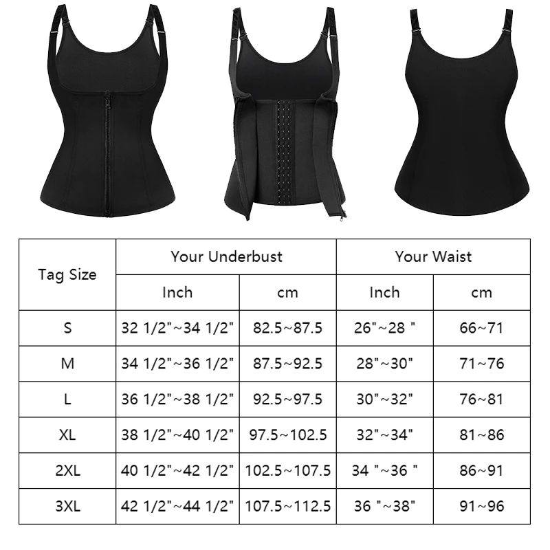 thumbnail for Sweat Waist Trainer Vest Slimming Corset for Weight Loss Bod