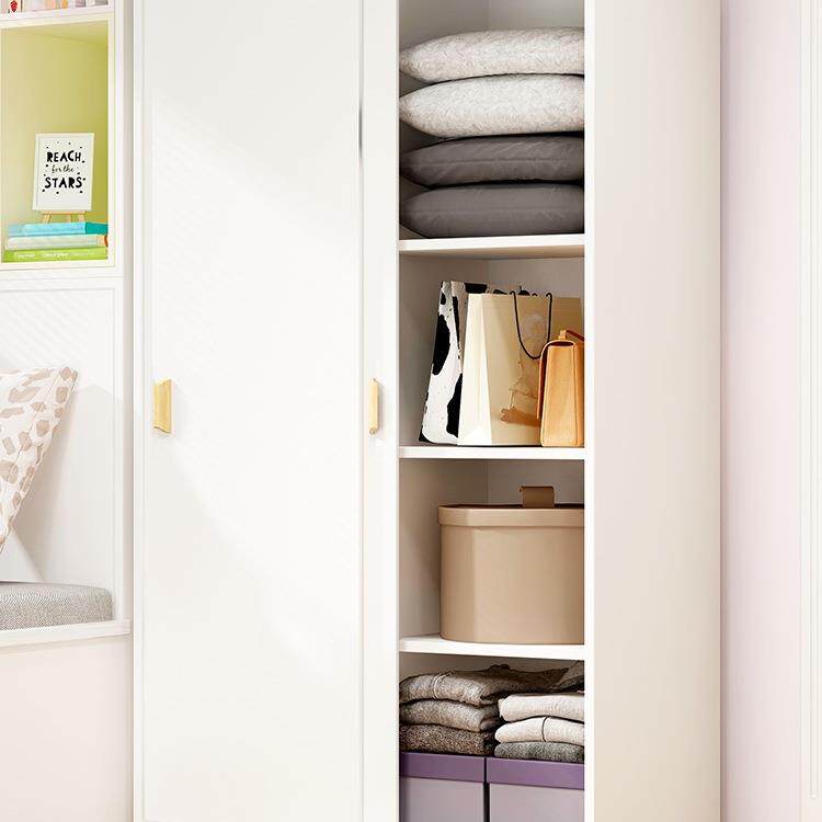 推拉门衣柜家用卧室出租房屋用简易组装小户型1米木质衣柜子衣橱