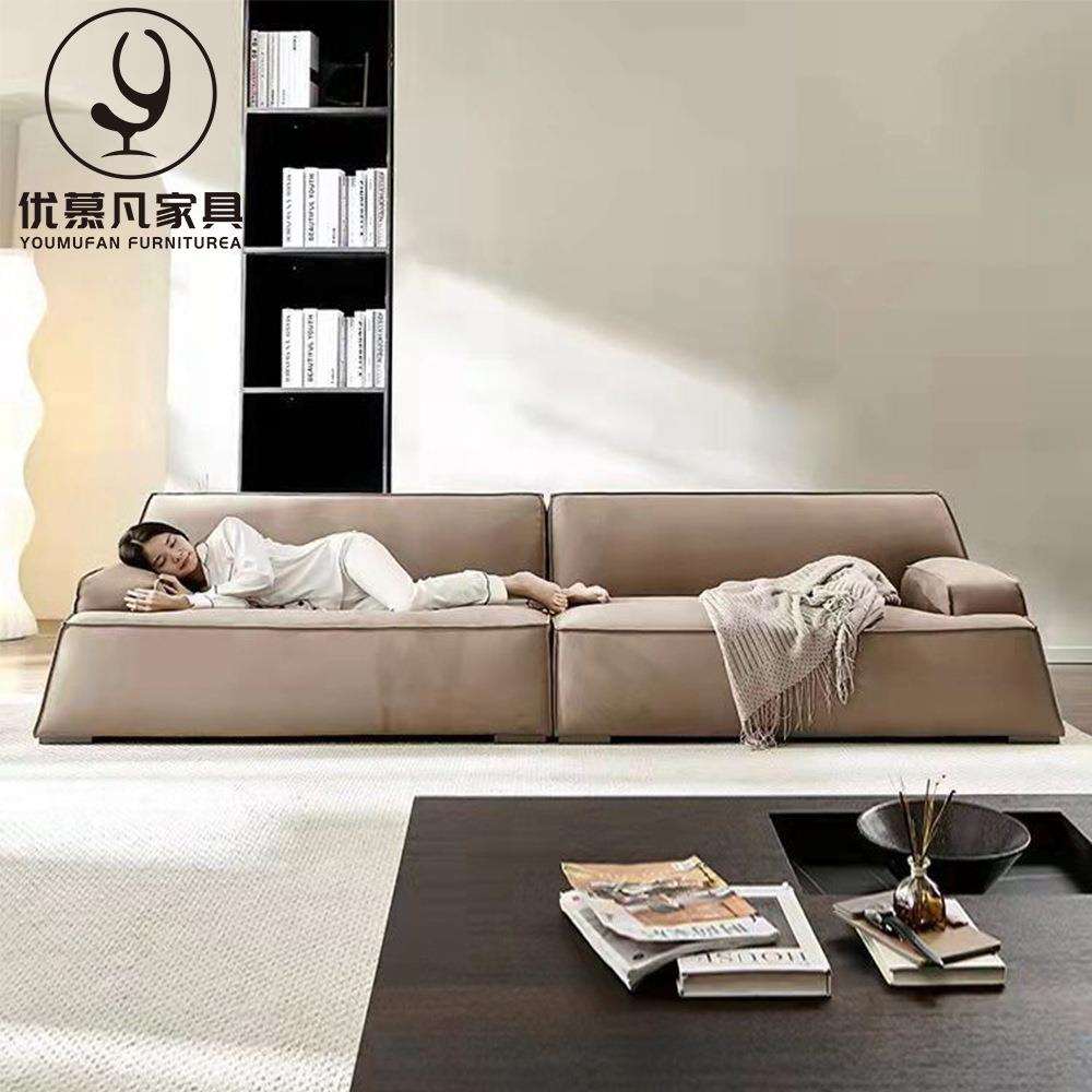 大马士革沙发BAXTER布艺磨砂布科技布奶油风意式极简客厅小户型