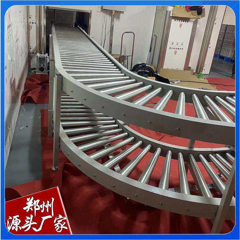 有动力滚筒线90度输送线流水线180度滚筒转弯机无动力辊筒输送机