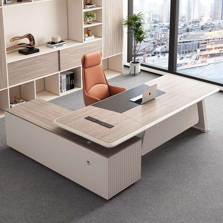 轻奢老板桌办公桌椅组合大班台主管经理办公室桌单人总裁简约现代