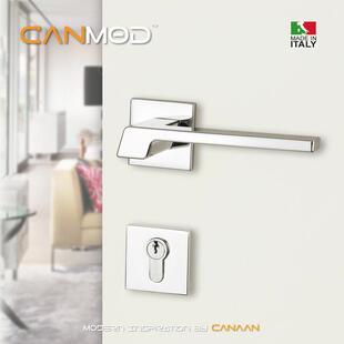 Canmod迦南原装意大利进口门锁镜面亮铬色现代简约门锁1173型号