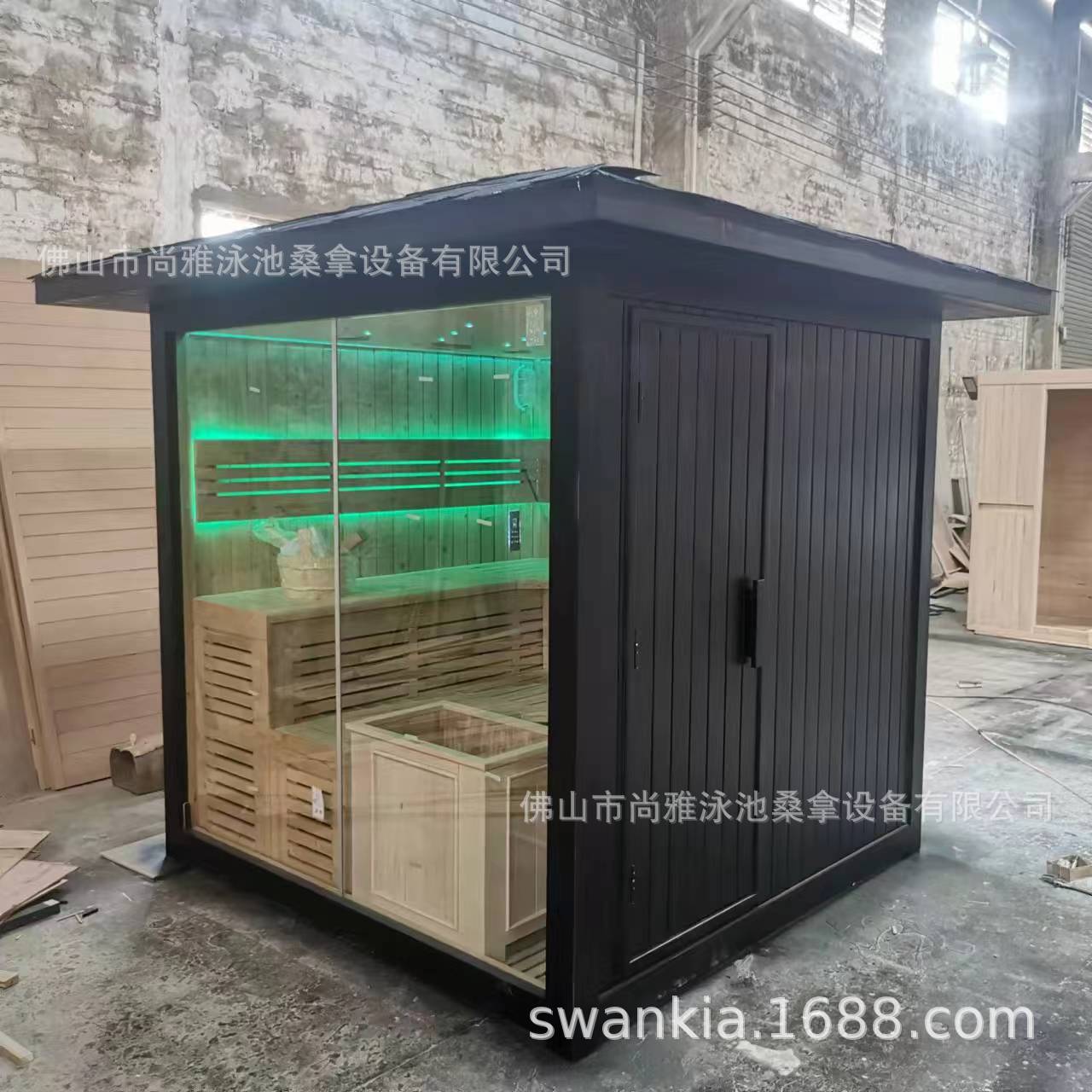 户外桑拿房材炭化料芬兰白松加拿大红雪松暴款传统桑拿房远红外线