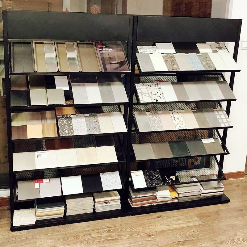 瓷砖样品展示架大理石铁艺橱柜地砖铝扣石材小样落地式立式多功能