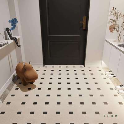 奶油风皮革入户门地垫可裁剪可擦免洗进门耐脏pvc地毯门口脚垫子