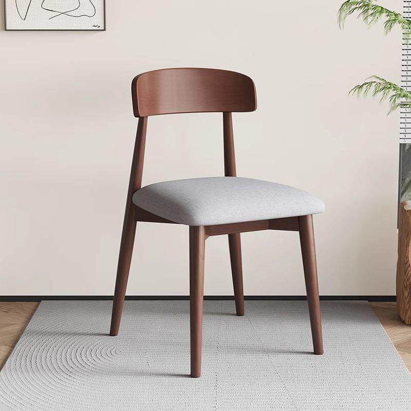 全实木餐椅家用餐桌椅子靠背椅凳子简约现代轻奢北欧奶油风餐厅椅