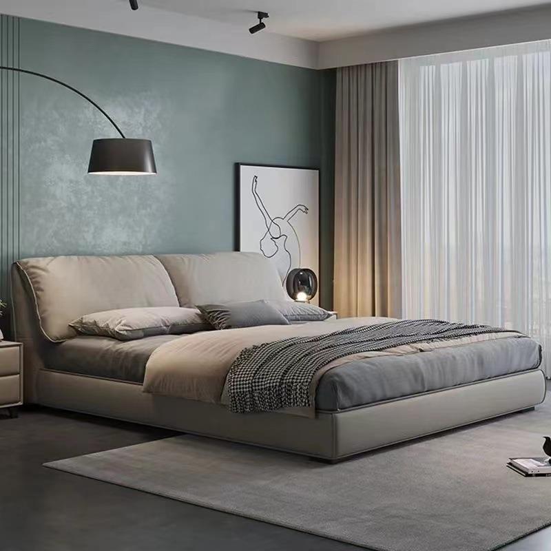 大象耳朵科技布床免洗布艺羽绒大床主卧磨砂布婚床软包网红BAXTER