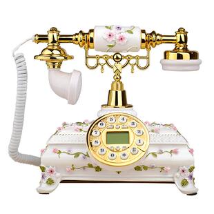 新款外贸欧式美式树脂复古电话座机别墅家用办公古典仿古电话机