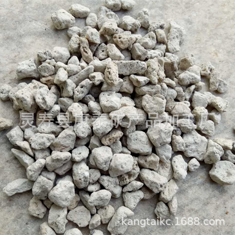 供应白浮石微景观园林假山轻质火山石轻石3-5cm5-8cm轻石