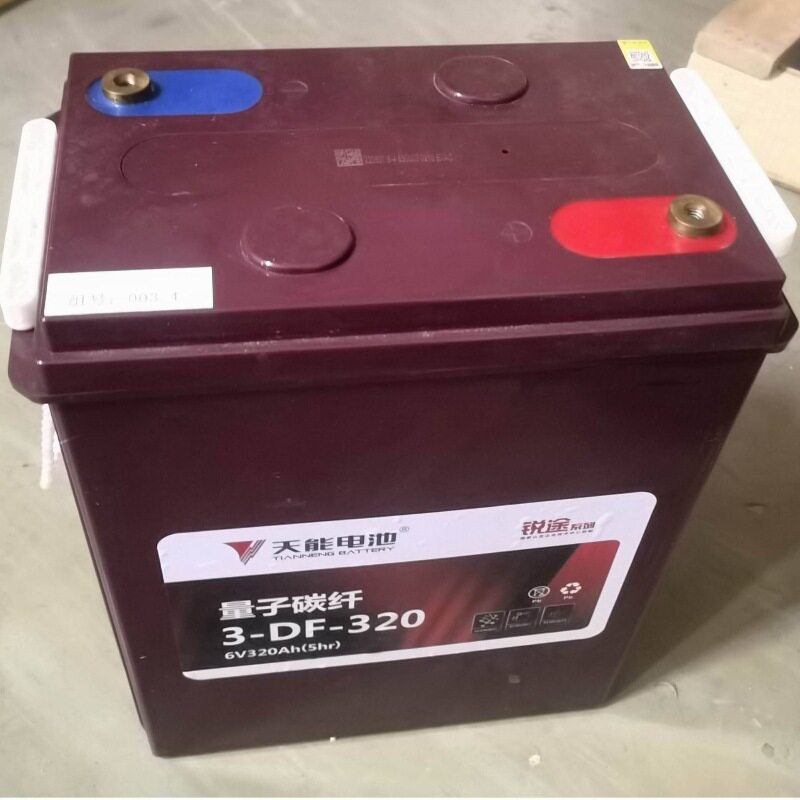 天能电瓶3-DF-320牵引动力车叉车6V320AH量子碳纤途锐系列蓄电池