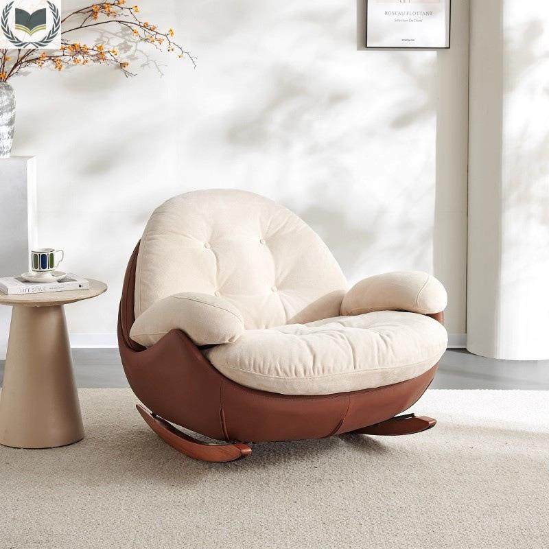 复古法式懒人摇摇椅逍遥大人中古阳台家用单人休闲客厅沙发躺椅子