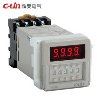 欣灵HHS6 数显时间继电器2组通电延时清零暂停11脚AC380V JSS48A