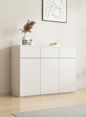 餐边柜30公分白色窄型餐柜20cm实木储物柜薄柜收