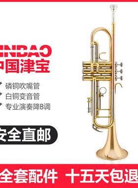 星海乐器-津宝小号JBTR-410小号三音号Bb降B调管乐队小号乐器