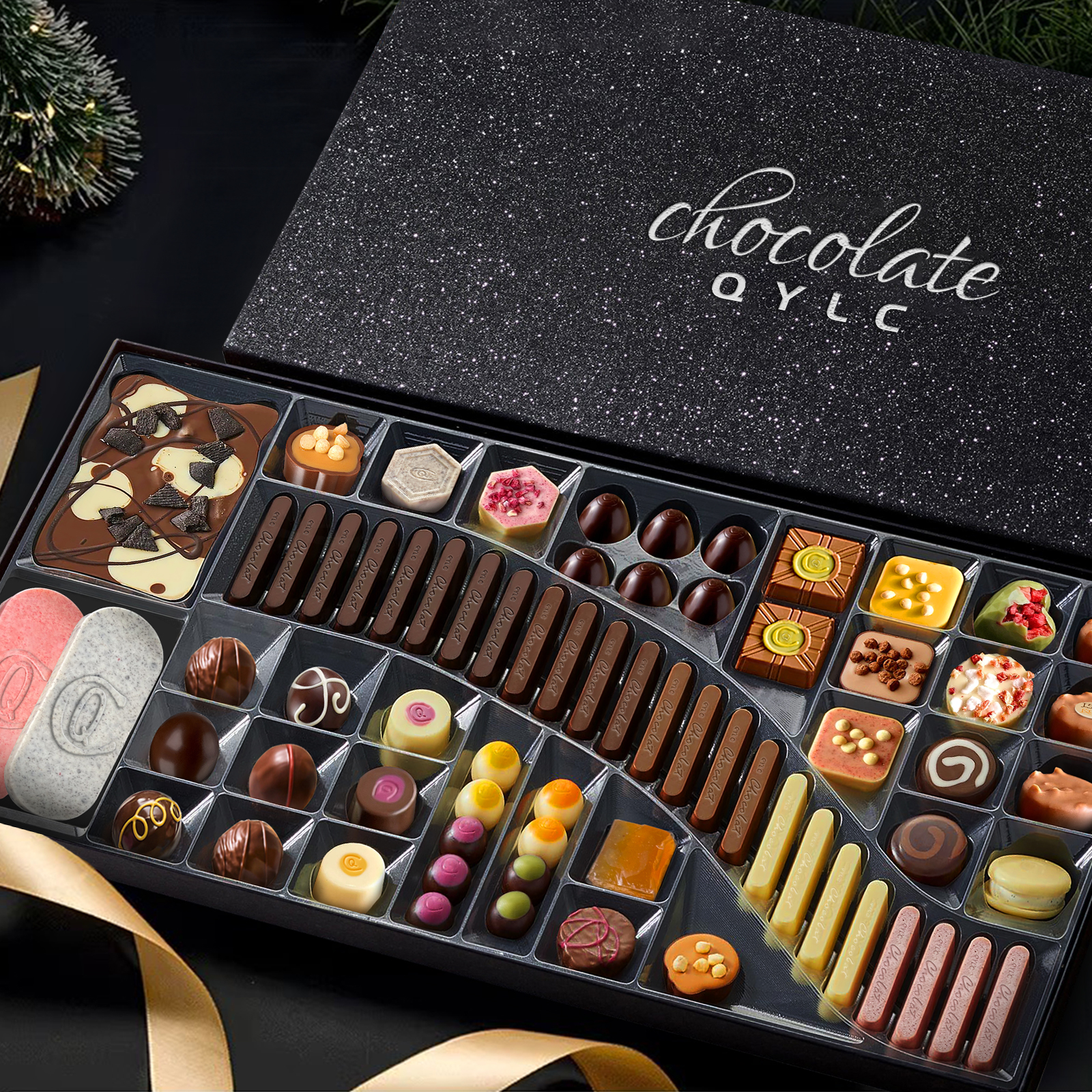 70粒大礼盒装夹心巧克力轻奢礼物