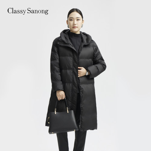 萨侬Classy冬季新款长款羽绒服