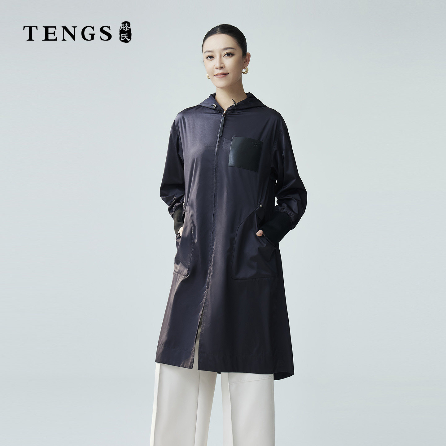 TENGS滕氏优雅随性简约长款风衣