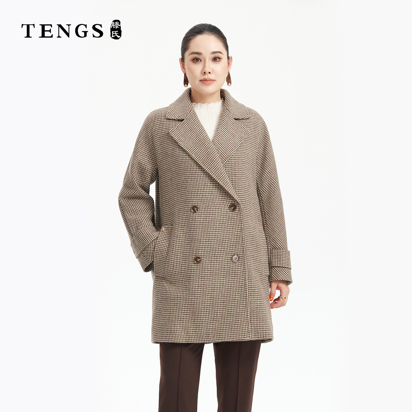 TENGS冬季新款典雅大方时尚外套