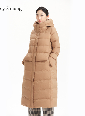 TENGS滕氏/萨侬女装新款舒适百搭职场通勤保暖长款羽绒服