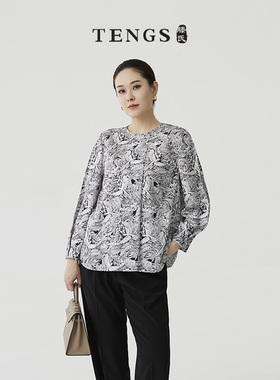 TENGS滕氏/萨侬女装新款百搭休闲舒适通勤长袖衬衫