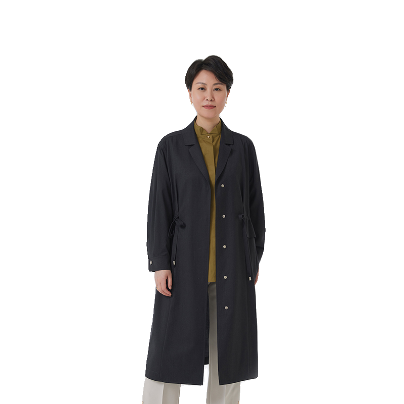 TENGS轻盈中长款简约休闲风衣