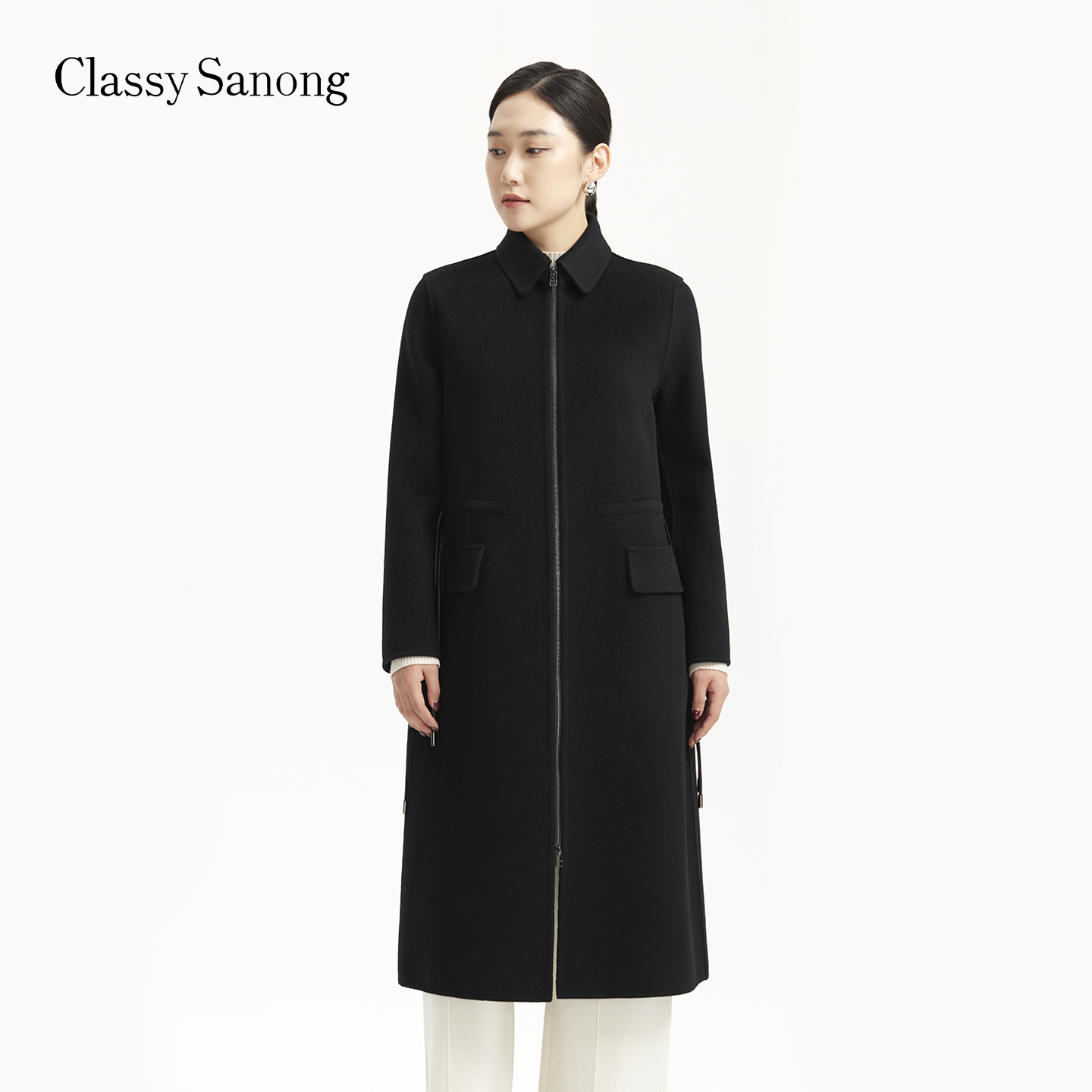 优雅气质通勤百搭毛呢大衣