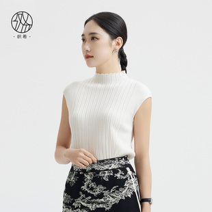 织希TESSITI/滕氏企业女装新款休闲舒适绵羊毛无袖针织衫