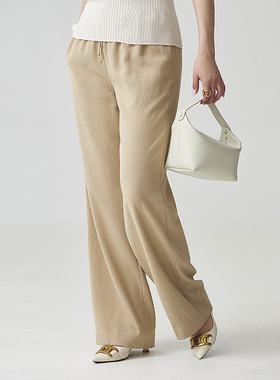 TENGS滕氏/萨侬女装春夏新款简约宽松休闲轻松舒适百搭直筒裤