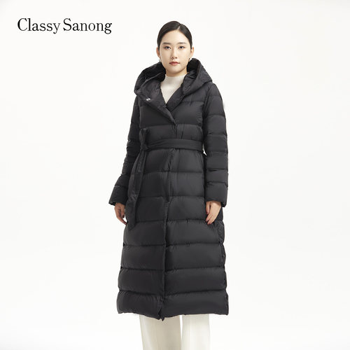 职场通勤冬季保暖长款羽绒服