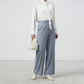 质感灰色直筒长裤 TENGS滕氏女装 时尚 新款 舒适有型通勤百搭 春季