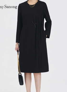 萨侬Classy Sanong/滕氏企业女装新款冬季轻奢舒适时尚连衣裙
