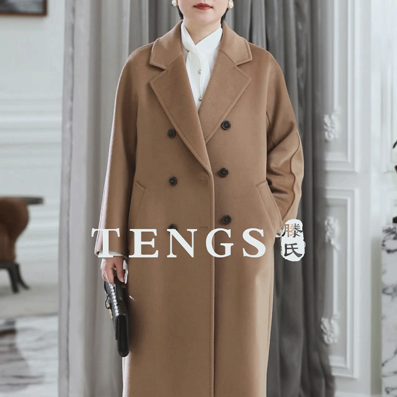 TENGS高端气质中长款羊毛大衣