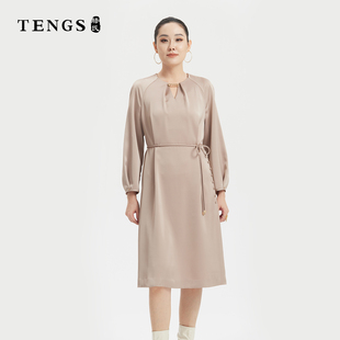 滕氏 新款 服饰 秋季 居家休闲职场通勤连衣裙 女装 TENGS